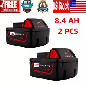 2 PACK 8.4AH For Milwaukee Lithium Extended Capacity Battery 48-11-1860 M18 M18B - Picture 1 of 11