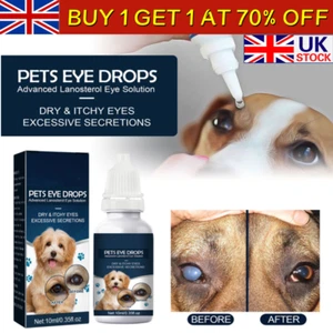 Pet Eye Drops For Conjunctivitis Dog Cat Horse Rabbit All Mammal Animals UK - Picture 1 of 12