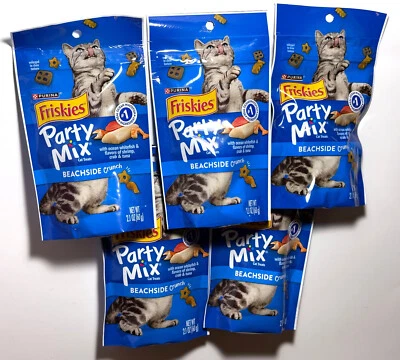 Purina Friskies golosinas para gatos, mezcla de fiesta junto a la playa - (paquete de 5) 2,1 oz. Foto 1 de 4