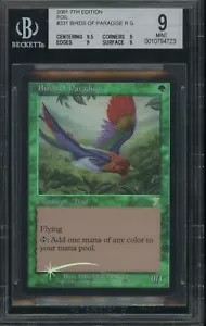 BGS 9.0 7a Edición Séptima - Lámina de Aves del Paraíso - Magic The Gathering - Magic Mint 9 Quad+ - Imagen 1 de 2