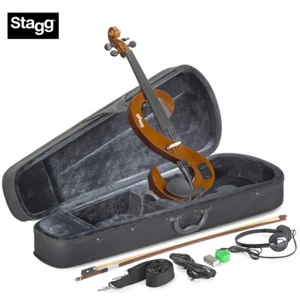 Stagg EVN 4/4 S-Shaped Electric Violin VIOLINBURST + Case, Rosin, Bow - Picture 1 of 1