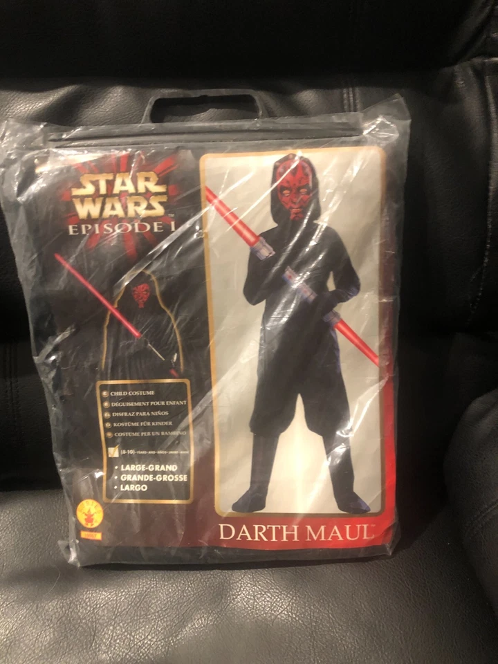Disfraz de Darth Maul Star Wars con Capucha Halloween Deluxe para Niño SIN MÁSCARA 8-10 nuevo Foto 1 de 1