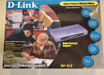 D-Link Wireless Parallel Port Print Server Dp-313 - Image 1 of 3