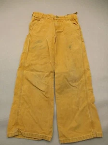 Carhartt Size 7 Boys Beige 100% Cotton Adjustable Waist Pocket Utility Pants 763 - Picture 1 of 9