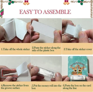 Juego de 8 tarjetas porta dinero de Navidad para regalo en efectivo, tarjetas de Navidad soporte para dinero... - Imagen 1 de 7