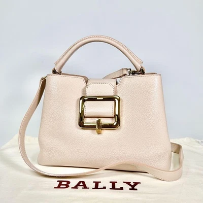 Bolso de Mano BALLY Jorah 2 Vías Bandolera Cuero Rosa Usado Auténtico Foto 1 de 4