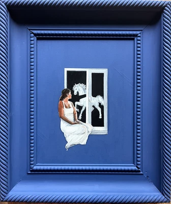 Pintura al óleo original, 17x20 pulgadas, El secreto, abstracta, figurativa  Foto 1 de 3