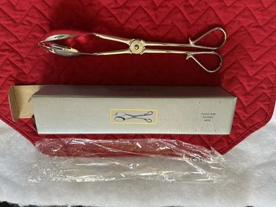 Pinzas para ensaladas Royal Limited chapadas en plata de colección nuevas en caja de 10” de largo Foto 1 de 4