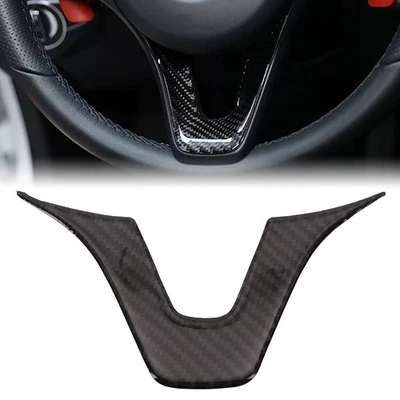 Car Steering Wheel Upgrade Carbon Fiber Steering Wheel Trim Easy Installation - Image 1 of 4