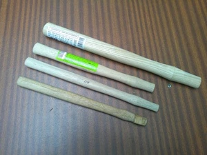 Job Lot 4 -Assorted Wooden Hammer Handles, Shafts, RST Hickory - Picture 1 of 3