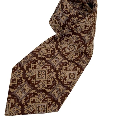 Corbata Cravateur Personalizada De Colección Marrón Geométrica Celta Años 60 70 Mod Retro Foto 1 de 4