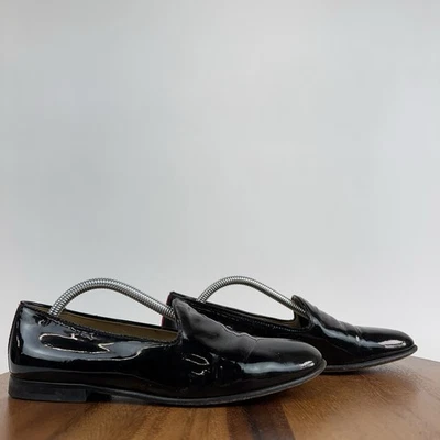 Mocasines planos informales sin cordones de charol negro Del Toro para mujer talla 6,5 M usados en excelente estado Foto 1 de 4