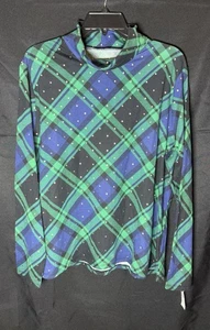 Talbots Yuletide Karo Rollkragen 2X Langarm - Bild 1 von 5