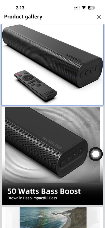 Bluedee SK300 Schwarz 2.0 Mini Soundbar für 16 Zoll Fernseher - Bild 1 von 1