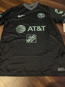 Neu Nike Herren Club America Fußball Trikot Größe Large schwarz - Bild 1 von 4