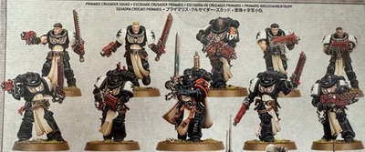 Warhammer 40k Marines Espaciales Templarios Negros Primaris Crusader Squad (10) Nuevo de Lote Antiguo Foto 1 de 2