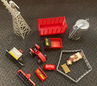 New Ray Plastic Farm Toys Lot Tractors Equipment Animals Windmill Fences - Image 1 of 4