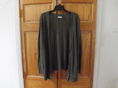 Cárdigan/Topper de lino J.Jill LS en verde---talla 2X Foto 1 de 4