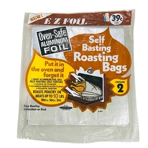 1970s E Z Foil Self-Basting Roasting Bags NOS Vintage Kitchen - Picture 1 of 8
