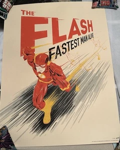 THE FLASH FAST MAN ALIVE - LTD ED. #'D SOLD OUT art by Doaly 18x24 screenprint - Bild 1 von 2