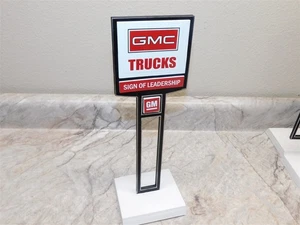  Advertising General Motors GMC Trucks Car Dealership Desk Top Sign, Repro, Nice - Picture 1 of 5
