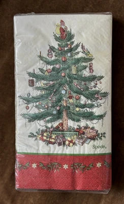 Spode ~ Christmas Tree ~ 16 Paper Guest / Dinner Paper Napkins ~ New in Pkg. - Image 1 of 3