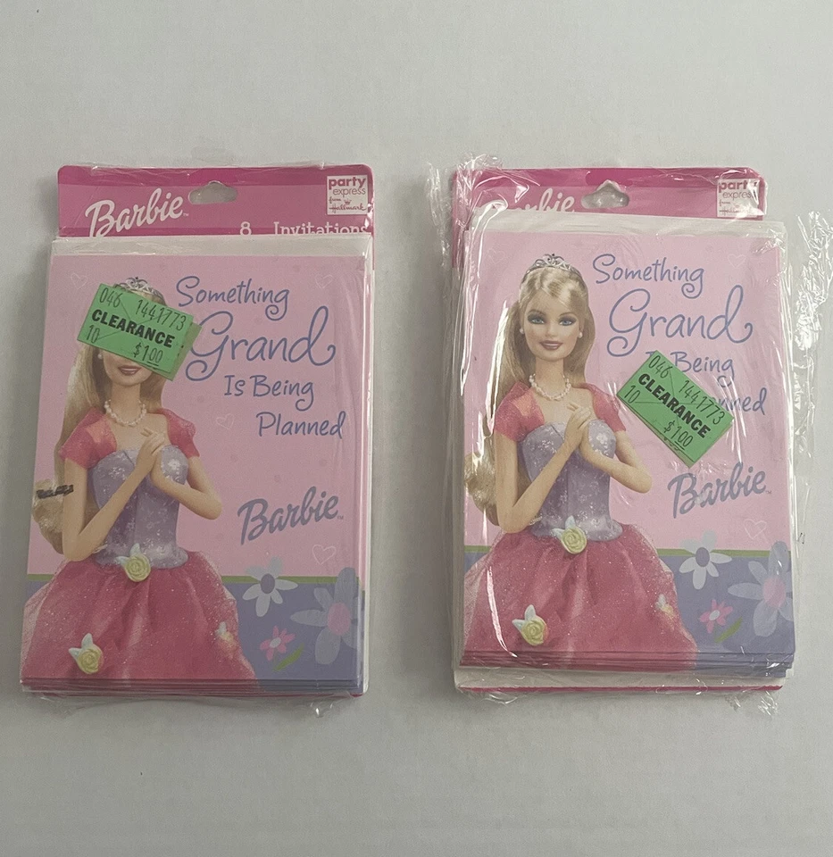 Vintage 2003 Barbie Party Invitations - 16 Total Party Express/Hallmark ￼ - Image 1 of 4