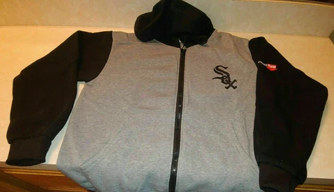 Chicago White Sox Zipper Hoodie Hooded Sweatshirt SGA Size M Fast Shipping Cover