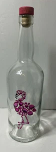 Jeweled Pink Flamingo Wine Bottle with Stopper - 750 ml Wine Bottle - Picture 1 of 7