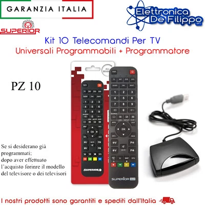 Kit 10 Telecomandi Per TV Universali Programmabili Con Programmatore - Immagine 1 di 4