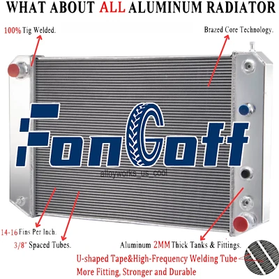 3 Core Aluminum Radiator For Chevy C60 C70 Kodiak GMC C6000 Topkick 6.0L 6.6L US Foto 1 de 4