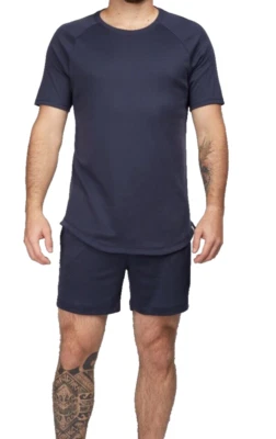 Juego de REGALO de pijama de gama alta para hombre CLOSEOUT. Algodón Pima Peruano - Azul Marino - M - Foto 1 de 4