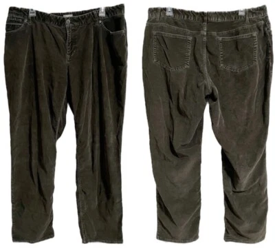 Pantalones ajustados de pana Jill gris marrón talla 16 otoño neutro tiro medio grunge Foto 1 de 4