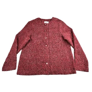 Alfred Dunner Cardigan Sweater Womens SZ 14 Cozy USA Vintage Boho Cottage Core - Picture 1 of 10