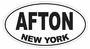 Pegatina para parachoques o casco ovalado Afton New York D3065 euro ovalado - Imagen 1 de 1