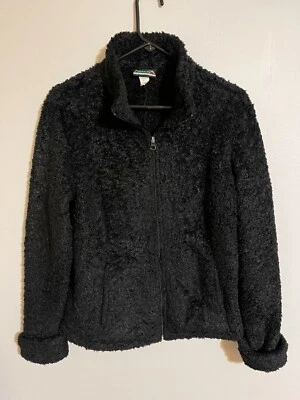 Chaqueta Sherpa De Colección Avalanche Performance Hecha en Canadá Peluche Negra Para Mujer L Foto 1 de 4