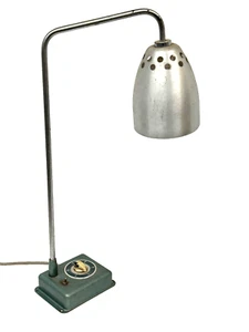 Vintage Industrial Factory Lamp Table Desk Timer Heat Light Aluminum 27" - Picture 1 of 6