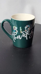 STARBUCKS Big Thanks Mug Ceramic 10 oz. Gift Coffee Tea Cup 2020 Green - Picture 1 of 3
