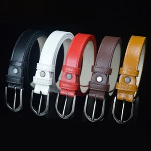 Kids Boys Faux Leather Belt Single Prong Buckle for Jeans School Uniform - Picture 1 of 17