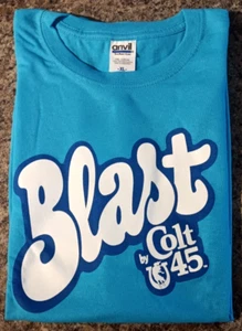 Vintage Blast by Colt 45 T Shirt Blue Size Adult XL T-Shirt - Brand New 27L-22W - Picture 1 of 3