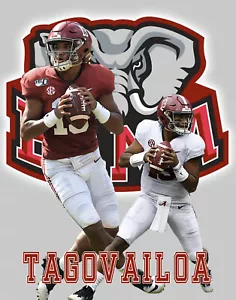 Alabama Tide Lithograph print of Tua Tagovailoa 2020 11 x 14 - Picture 1 of 1