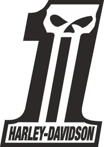 ADESIVI COMPATIBILI HARLEY NUMERO 1 UNO (COPPIA) - Imagen 1 de 1