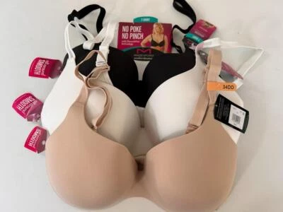 Camiseta sujetador Maidenform talla 34DD 40D 40DD almohadilla con aros 0070 correas convertibles Foto 1 de 4