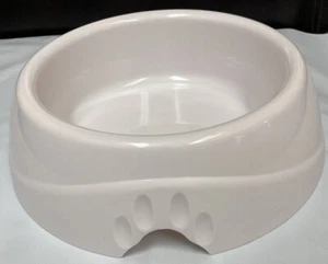 PETMATE Ultra Lightweight Round Cream 4 Cup Pet Water/Feed Bowl - Picture 1 of 3