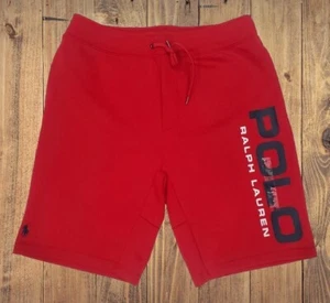 Polo Ralph Lauren Red Double Knit Spellout Shorts-- Size Small - Picture 1 of 2