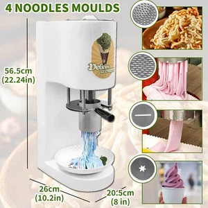 Máquina de helados de espagueti Wixkix 4 formas 30L/H fideos máquina de prensa de helados - Imagen 1 de 11