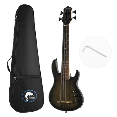 Batking MiNi 4string ukulele electric bass Without Fret Only Fret Line W/Bag - Image 1 of 4