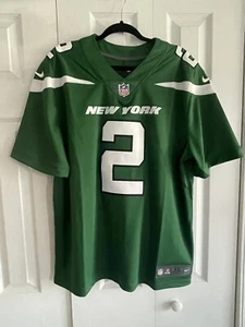 Authentic Zach Wilson #2 New York Jets Sport Green NFL Football - Picture 1 of 10