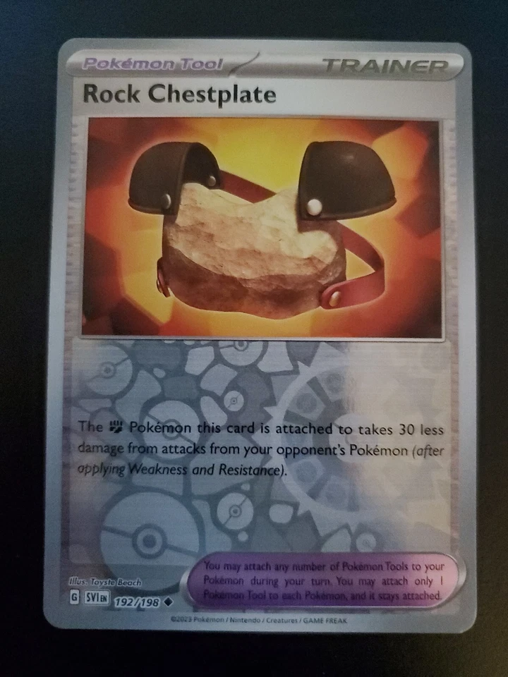 Pokémon Scarlet & Violet Rock Chestplate Reverse Holo Uncommon Card 192/198 NM - Image 1 of 1