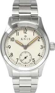 KNIS Retro Militäruhr Japan Made Saphir 10ATM SS Armband Off-White KN003-WHS - Bild 1 von 14